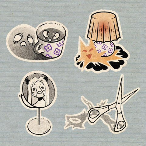 Objects and their shadows flashes